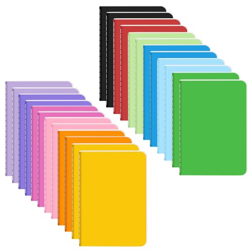 QUMENEY 24 Stück A6 farbige Journal-Notizbücher linierte Notizblöcke Multipack Reise-Notizbücher für Studenten Tagebuch Memo Bürobedarf 12 Farben 60 Seiten / 30 Blätter, 14 x 9cm QUMENEY 24 Stück A6 farbige Journal-Notizbücher linierte Notizblöcke Multipack Reise-Notizbücher für Studenten Tagebuch Memo Bürobedarf 12 Farben 60 Seiten / 30 Blätter, 14 x 9cm von QUMENEY