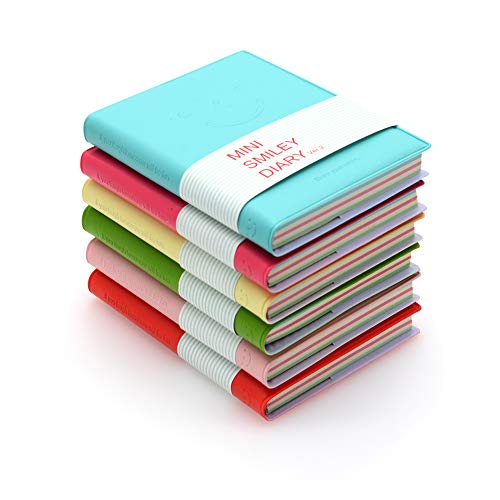 QUMENEY 6 STÜCKE Mini Klein Notizbuch Tragbares Tagebuch Notizbuch Personalisiert Memo mit PU-Lederhülle 10,5 x 8 cm/4 x 3 Zoll, 100 Seiten (6 Farben) von QUMENEY