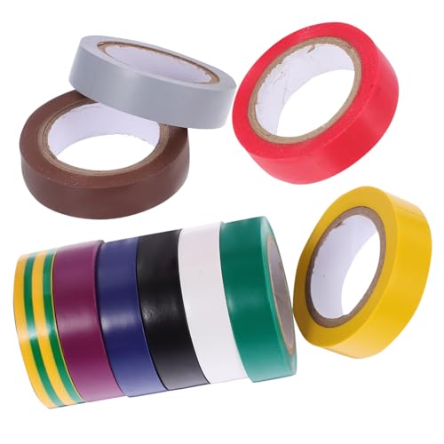 QUMIIRITY 10 Rollen Isolierband PVC Elektriker Klebeband Hochtemperaturbeständig Elektrische Isolierung Kabelbündelung Auto Elektrisches Klebeband QUMIIRITY 10 Rollen Isolierband PVC Elektriker Klebeband Hochtemperaturbeständig Elektrische Isolierung Kabelbündelung Auto Elektrisches Klebeband von QUMIIRITY