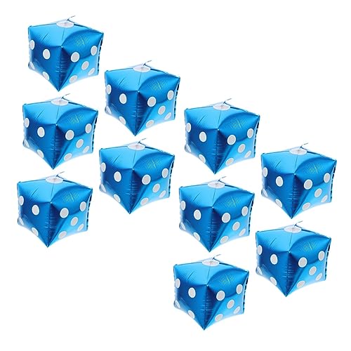 QUMIIRITY 10 Stück Ballon umwerben Luftballons dekorativ Folienballons Partyballons farbig event room decoration Spielballon Spielabenddekorationen große Aluminiumfolie Blue von QUMIIRITY