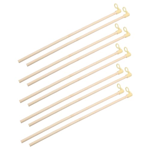 QUMIIRITY 10 Stück Holzlaternen Stangen mit Handgriff DIY Laternen Zubehör für Kreative Projekte Lange DIY Stäbe für Erwachsene für Gartenlaternen und Feiertagsdeko von QUMIIRITY