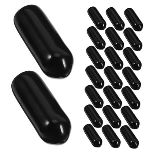 QUMIIRITY 100 Stück Schwarze Pvc-schraubengewindeschutz-gummi-endkappen Für Schrauben, Flexible Schraubenabdeckungen, Elektrische Drahtkappen, Rohrstangen-schraubenspitzen, Schwarz, 4,5 Mm von QUMIIRITY
