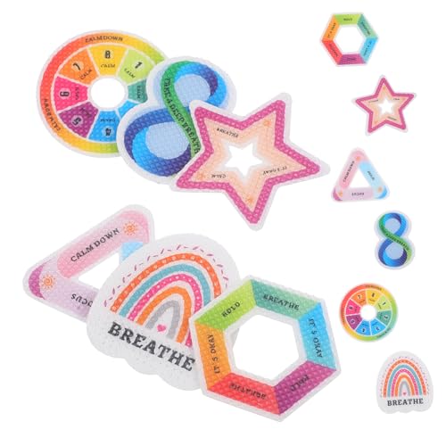 QUMIIRITY 12 Stück Textur Sensory Sticker für Beruhigung Wiederverwendbare Stressaufkleber für Handy Computer und Notizbuch zur Linderung von Angst und Unruhe von QUMIIRITY