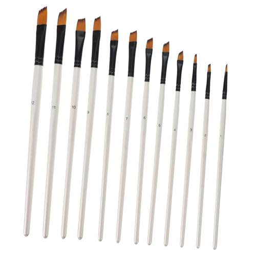 QUMIIRITY 12Stücke Teiliges Aquarellpinselset mit Weißem Griff Nylonhaaren Vielseitig für Öl und Wasserfarben für Künstler und Anfänger Pinsel für Detaillierte QUMIIRITY 12Stücke Teiliges Aquarellpinselset mit Weißem Griff Nylonhaaren Vielseitig für Öl und Wasserfarben für Künstler und Anfänger Pinsel für Detaillierte von QUMIIRITY