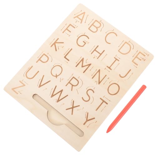 QUMIIRITY 1Satz Montessori Lernspielzeug für Doppelseitiges Holz Schreib und Zeichenbrett mit Buchstabenschablonen Sicheres und Kreatives Konzentration QUMIIRITY 1Satz Montessori Lernspielzeug für Doppelseitiges Holz Schreib und Zeichenbrett mit Buchstabenschablonen Sicheres und Kreatives Konzentration von QUMIIRITY