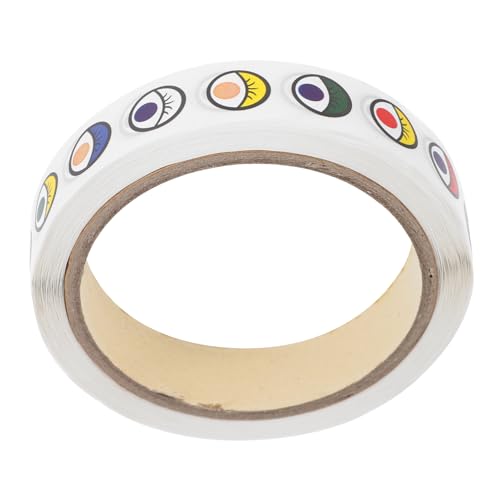 QUMIIRITY 1rolle Cartoon Augen Sticker Für Bastelprojekte Selbstklebende Bunte Augenaufkleber Verschiedenen Formen Und Farben Für Scrapbooking Karten Und Dekoration von QUMIIRITY