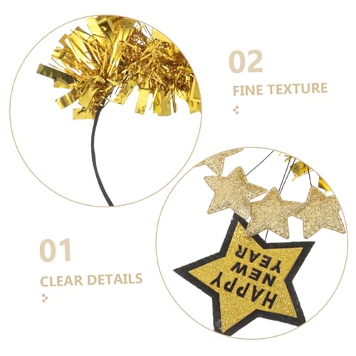 QUMIIRITY 2 Stück Happy Year Haarreifen mit Sternen Glitzernde Leichte Party Stirnbänder für Silvester Festliche Kopfbedeckung für Familienfeiern und Foto Accessoires QUMIIRITY 2 Stück Happy Year Haarreifen mit Sternen Glitzernde Leichte Party Stirnbänder für Silvester Festliche Kopfbedeckung für Familienfeiern und Foto Accessoires von QUMIIRITY
