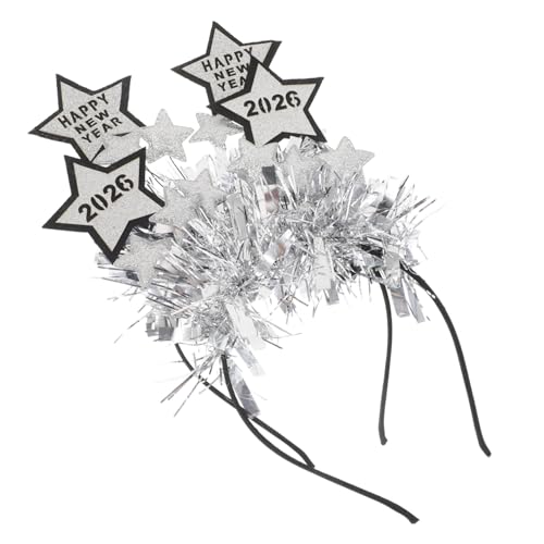 QUMIIRITY 2 Stück Teiliges Silberset Happy Year Haarreif mit Glitzersternen Robustes Party Haarband für Silvesterfeiern Festliche Kopfbedeckung für Familien und Fotosessions QUMIIRITY 2 Stück Teiliges Silberset Happy Year Haarreif mit Glitzersternen Robustes Party Haarband für Silvesterfeiern Festliche Kopfbedeckung für Familien und Fotosessions von QUMIIRITY