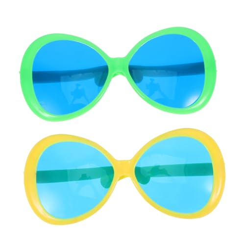 QUMIIRITY 2 Stücke Hawaii Themen Sonnenbrillen Lustige Oversized Brille für Strand und Foto Requisiten für Events und Reisen Bunte Sommeraccessoires von QUMIIRITY