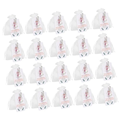 QUMIIRITY 20 Sätze Teiliges Angel Keychain mit Anhängern und Aufbewahrungsbeuteln Schutzengel Schlüsselanhänger Geschenkset für Ärzte Pflegetag Praktische Hochwertige Anhänger für Taschen von QUMIIRITY