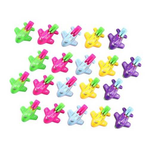 QUMIIRITY 20 Stück Teiliges Whistle Flugzeug für Leichtes Kunststoffspielzeug für Outdoor Aktivitäten Farblich Zufällig für Partys und Zufällige Farbe Zufällige Farbe von QUMIIRITY