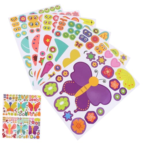 QUMIIRITY 27blätter Schmetterlings-Sticker Kinderfreundliche Puzzle-Aufkleber Für Partys Bastelprojekte Und Belohnungen Kreative Gestaltung Für Unvergessliche Feiern von QUMIIRITY