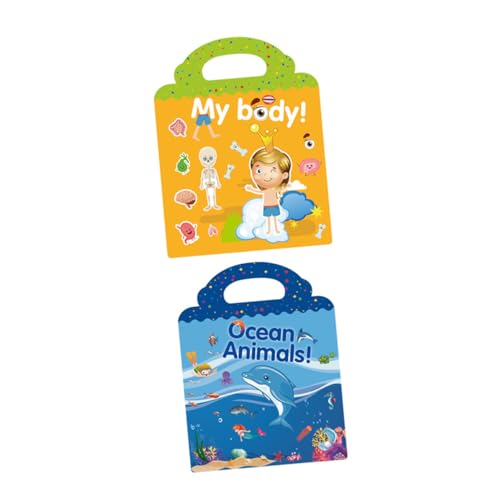 QUMIIRITY 2stücke Szenenaufkleber Für Mädchen Lustige Tier Und Meereslebewesen Spielzeuge Für Kreative Fensterdekoration Wiederverwendbare Sticker Für Zuhause Und Kindergarten von QUMIIRITY