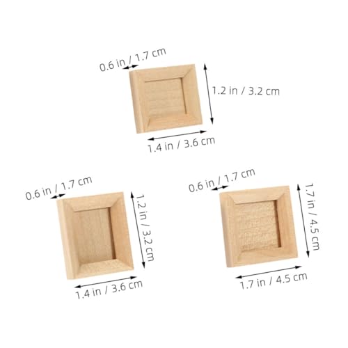 QUMIIRITY 3 Stück Teiliges Mini Holz Bilderrahmen Blanke DIY Foto Rahmen für Puppenhaus Dekoration Fein Verarbeitet Robust für Miniatur Hausgestaltung QUMIIRITY 3 Stück Teiliges Mini Holz Bilderrahmen Blanke DIY Foto Rahmen für Puppenhaus Dekoration Fein Verarbeitet Robust für Miniatur Hausgestaltung von QUMIIRITY