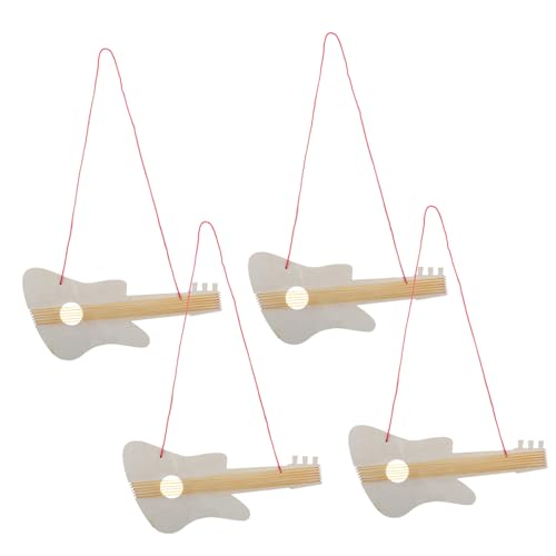 QUMIIRITY Spielzeuggitarre Für Kleinkinder 4-teiliges Unbemaltes Holzgitarren-Set Für Kinder-kunstprojekte Sicheres Design QUMIIRITY Spielzeuggitarre Für Kleinkinder 4-teiliges Unbemaltes Holzgitarren-Set Für Kinder-kunstprojekte Sicheres Design von QUMIIRITY