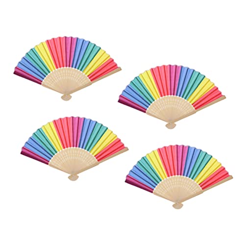 QUMIIRITY 4 Stück Tragbare Regenbogen Klappfächer aus Kreative Fächer für Frauen Tanz und Fotorequisiten für Partys Hochzeiten und Geburtstagsfeiern QUMIIRITY 4 Stück Tragbare Regenbogen Klappfächer aus Kreative Fächer für Frauen Tanz und Fotorequisiten für Partys Hochzeiten und Geburtstagsfeiern von QUMIIRITY