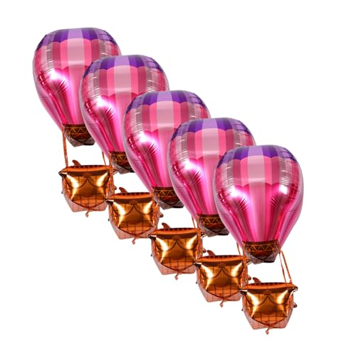 QUMIIRITY 5 Stück 4d-heißluftballon-partydekorationen, Jahrestags-heißluftballon-mittelstück, Schwimmendes Folienornament, Elegante Tischdekoration Für Romantische Feiern von QUMIIRITY