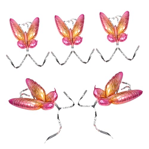 QUMIIRITY 5 Stück Flügel Ballon Kinderschmetterling Partydekorationen für den Innenbereich Ballongirlande Ballonaufblasvorrichtung Schmetterlings-Geburtstagsballons Aluminiumfolie Rosa QUMIIRITY 5 Stück Flügel Ballon Kinderschmetterling Partydekorationen für den Innenbereich Ballongirlande Ballonaufblasvorrichtung Schmetterlings-Geburtstagsballons Aluminiumfolie Rosa von QUMIIRITY