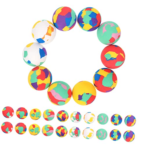QUMIIRITY 50 Stück Bunte Eva Hüpfbälle für Elastische Reliefbälle für Drinnen und Draußen als Stressspielzeug für Mehr Spaß von QUMIIRITY