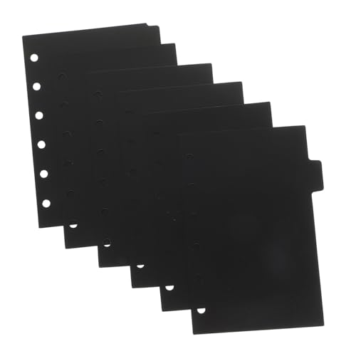 QUMIIRITY 6 Blätter Ringbuch Trennblätter aus Teiliges Binder Registerseiten mit Beschreibbaren Laschen Praktische Seitentrenner für Büro Schule und Handbuchorganizer von QUMIIRITY