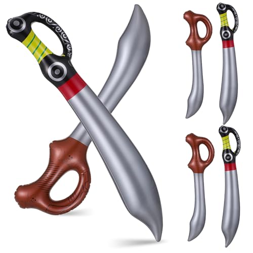 QUMIIRITY 6 Stück Piraten-Accessoires für Herren Piratenkostüm für Piratenstiefel wichtelgeschenke lustig witzige Piratendekorationen Aufblasbares für Party PVC von QUMIIRITY