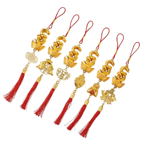 QUMIIRITY Chinesische Festival-schlangenornamente 6er-Pack Goldene Schlangenanhänger Elegantes Und Festliches Hängedekor von QUMIIRITY