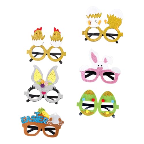QUMIIRITY 6Stücke Teiliges Ostermotiv Brillen Dekorative Osterbrille Für Erwachsene Partybrillen Für Ostern Mit Hasen Und Eierdesigns Für Ostern Dekoration Und Feiern QUMIIRITY 6Stücke Teiliges Ostermotiv Brillen Dekorative Osterbrille Für Erwachsene Partybrillen Für Ostern Mit Hasen Und Eierdesigns Für Ostern Dekoration Und Feiern von QUMIIRITY