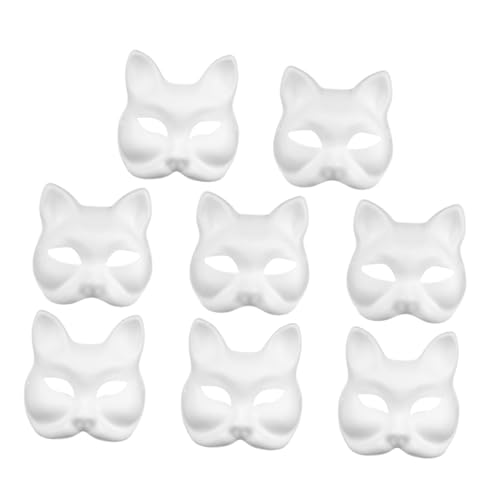 QUMIIRITY 8 Stück Blanko Tiermasken Unbemalt Weißes Papier Fuchs Und Katzenmaske Für Heimwerker Bastelarbeiten Cosplay Party Dekorationen QUMIIRITY 8 Stück Blanko Tiermasken Unbemalt Weißes Papier Fuchs Und Katzenmaske Für Heimwerker Bastelarbeiten Cosplay Party Dekorationen von QUMIIRITY