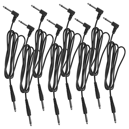 QUMIIRITY 8 Stück Teiliges Gitarrenkabel Schwarz Audioverbindung Flexibles Elektrisches Kabel für Gitarre Bass und Langlebig und Installieren von QUMIIRITY