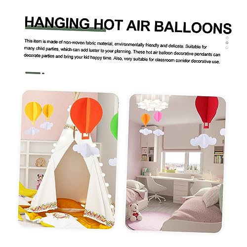 QUMIIRITY Bunte Hot Air Balloon Hängedekoration Filz Klassenzimmer und Fluranhänger mit Wolken Teiliges für Kinderparty und Raumgestaltung Langlebig und Einfach Anzubringen QUMIIRITY Bunte Hot Air Balloon Hängedekoration Filz Klassenzimmer und Fluranhänger mit Wolken Teiliges für Kinderparty und Raumgestaltung Langlebig und Einfach Anzubringen von QUMIIRITY