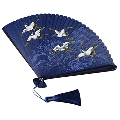 QUMIIRITY Faltbarer Handfächer aus im Retro Stil Chinesischer Vintage Fächer für Tanz Cosplay und Dekoration Tragbar und Leicht mit und Quaste QUMIIRITY Faltbarer Handfächer aus im Retro Stil Chinesischer Vintage Fächer für Tanz Cosplay und Dekoration Tragbar und Leicht mit und Quaste von QUMIIRITY