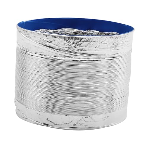 QUMIIRITY Hitzebeständiger Aluminiumfolie Lüftungsschlauch Durchmesser Flexibel Feuerfest Verstärkt für Trockner Abluft Belüftung Geeignet für Hvac Bad Gewächshaus Growroom von QUMIIRITY