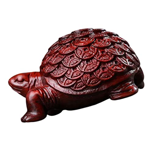 QUMIIRITY Holzschildkrötenfigur Deko Ornament Holzfigur Für Tischdeko Miniatur Schildkröte Statue Für Home Dekoration von QUMIIRITY