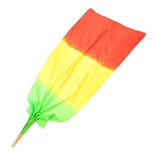 QUMIIRITY Länglicher Bauchtanz Fächer Seide und Gradient Farbe Tragbar für Tänzerinnen für Bühnenauftritte und Tanzveranstaltungen Zufällige Farbe von QUMIIRITY
