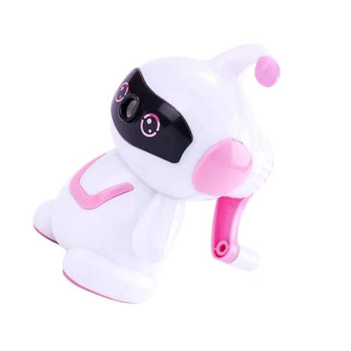 QUMIIRITY Manueller Roboter Bleistiftspitzer Handkurbel Buntstiftspitzer Schulbedarf für Schüler Mädchen Kindergarten Geschenk Kreatives Langlebiges Kunststoff Eisenmaterial von QUMIIRITY