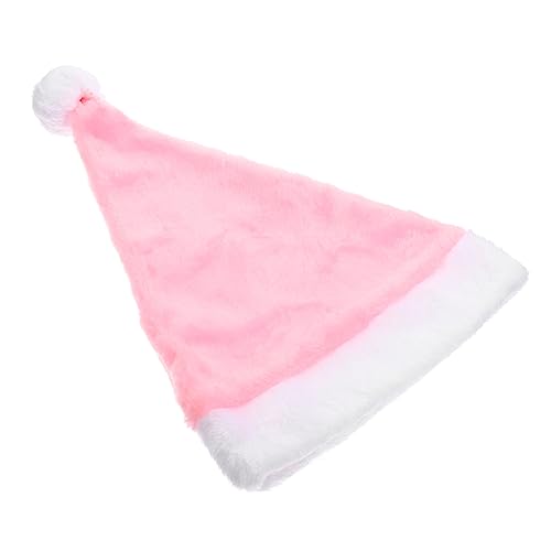 QUMIIRITY Plüsch-Weihnachtsmütze Weihnachtsmann-Mütze Weihnachtsbaum Hut Schneemann-Hut weihnachtsdeko weihnachtsgeschenke weihnachtskostüm liefert weihnachtskostüm hut kurzer Plüsch Rosa von QUMIIRITY