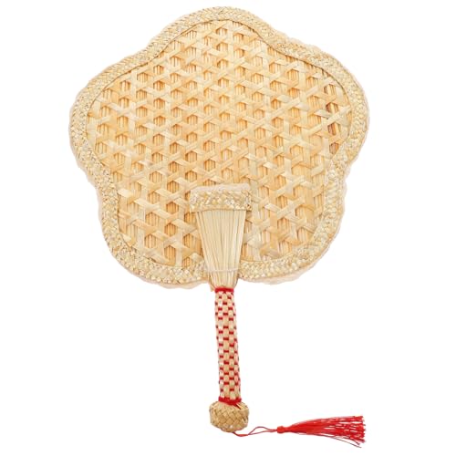 QUMIIRITY Vintage Handventilator aus Handgewebtem Material Sommerlicher Fächer für Kühlende Erfrischung im Freien Handgemacht im Chinesischen Stil Zufälliges Design von QUMIIRITY