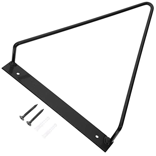 QUMIIRITY Wandmontage Vinyl Schallplattenhalter Dreieckiger Aufbewahrungsregal für Magazine Bücher Installieren für Zuhause Büro Schwarzes Metall Design von QUMIIRITY