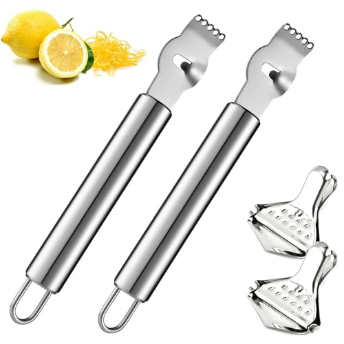 2 Stück Zestenreißer, 2 Zitronenclips, Käsereibe, Reibe, Orangenschäler, Reibe Edelstahl, Zestenreißer, Küchenreibe, Reibe, Muskatreibe, Zitronenreibe, Zester Reibe, Zestenreibe, Zestenschneider 2 Stück Zestenreißer, 2 Zitronenclips, Käsereibe, Reibe, Orangenschäler, Reibe Edelstahl, Zestenreißer, Küchenreibe, Reibe, Muskatreibe, Zitronenreibe, Zester Reibe, Zestenreibe, Zestenschneider von QUNLIUJIAO