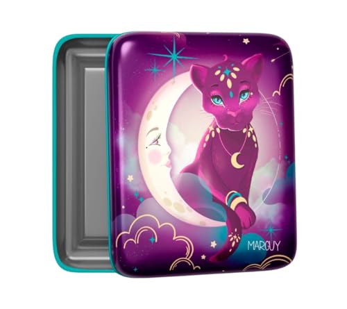 Quo Vadis - Bonbondose – Marguy Kinder – Mehrfarbig – 8 x 10 x 2,5 cm – Metall – abgerundete Ecken von QUO VADIS