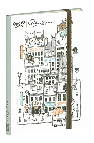 QUO VADIS - Kollektion: Doktor Paper CARNET 21 liniert mit Gummiband 15 x 21 cm - Stadt von Quo Vadis