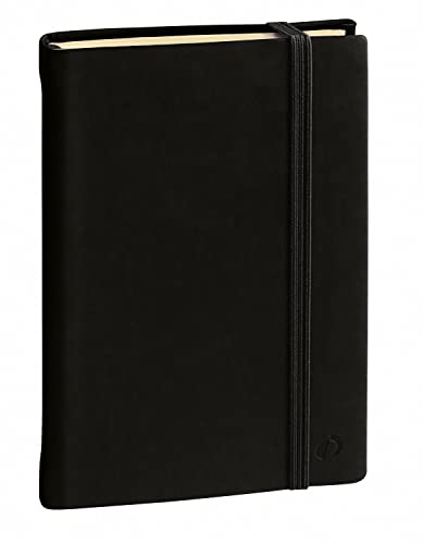 QUO VADIS - Kollektion: Silk CARNET 15 unliniert mit Gummiband 10 x 15 cm - Schwarz von QUO VADIS