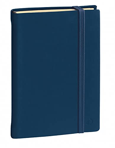 QUO VADIS - Kollektion: Silk CARNET 24 liniert mit Gummizug 16 x 24 cm - Marineblau von Quo Vadis