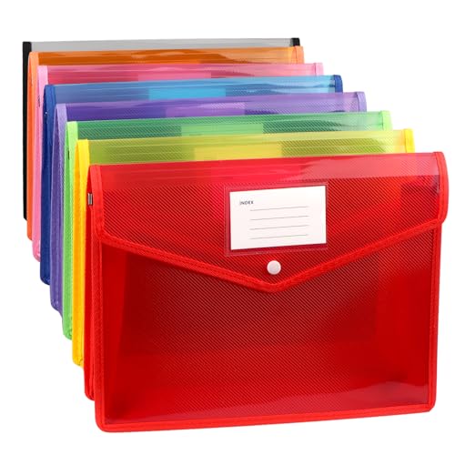 8 Stück Dokumententasche A4,Mappen a4,Dokumentenmappe zum abheften,Schnellhefter Plastik Stabil,Mappe mit klarsichthüllen A4 für Schule & Büro,jede bis zu 550 Papiere 8 Stück Dokumententasche A4,Mappen a4,Dokumentenmappe zum abheften,Schnellhefter Plastik Stabil,Mappe mit klarsichthüllen A4 für Schule & Büro,jede bis zu 550 Papiere von QUOTRE