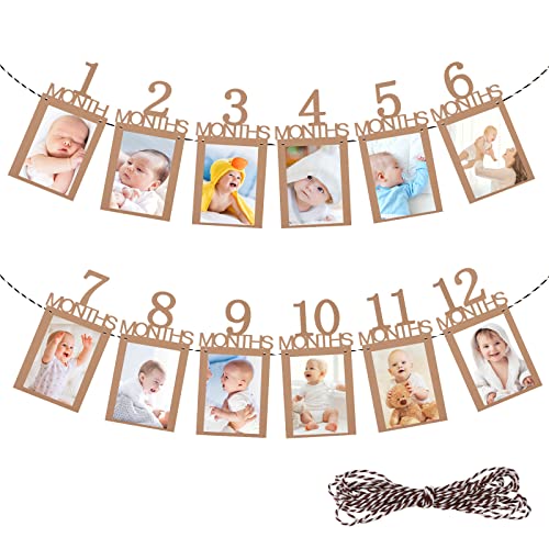 QUOTRE Baby Ersten Geburtstag Foto Banner Girlande, Kinder Monatlich Bild Prop Kraftpapier Rahmen, Hängende Wanddekoration für Party Dekor, Heilige Kommunion QUOTRE Baby Ersten Geburtstag Foto Banner Girlande, Kinder Monatlich Bild Prop Kraftpapier Rahmen, Hängende Wanddekoration für Party Dekor, Heilige Kommunion von QUOTRE