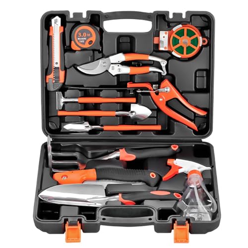QUTBAG Gartengeräte-Set, Gartengeräte-Kombinationsset, Topf-Handwerkzeug für den Innenhof, inklusive Sprühgerät, Gartenschere, Heckenschere, Klappsäge, Schaufel, Rechen usw B QUTBAG Gartengeräte-Set, Gartengeräte-Kombinationsset, Topf-Handwerkzeug für den Innenhof, inklusive Sprühgerät, Gartenschere, Heckenschere, Klappsäge, Schaufel, Rechen usw B von QUTBAG