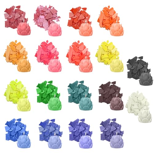 QUTHZZHY 18 Stück Kerzenfarbes Farbe Kerzenwachs zum Gießen Hochkonzentrierte Feste Kerzen Farbe für Gelwachs, Paraffinwachs,Bienenwachs, Kerzenwachs Zum GießEn (20-Farben verfügbar） von QUTHZZHY