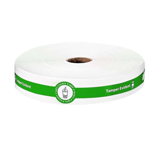 100Pcs Sicherheit Sicherheit Sicherheitsversiegelung Aufkleber Einzelhandel Verpackung Versiegelung Etiketten Lebensmittelversorgung Sicherheits-Aufkleber Kaffee Milch Tee Eis (grün) von QUUPY