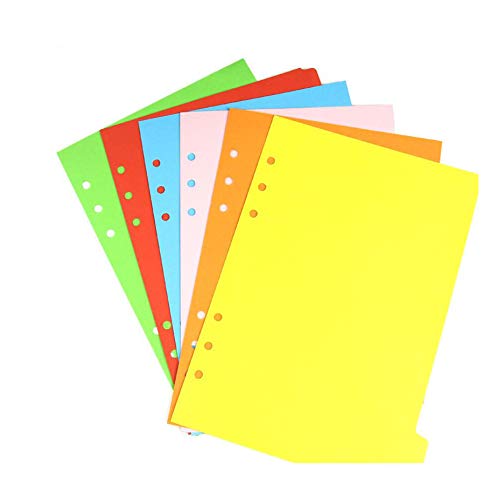 12 Blatt A5 Trennblätter, 6 Löcher, buntes Ringbuch Trennblatt, für Tagebuch, Notizbuch, 6 Farben 12 Blatt A5 Trennblätter, 6 Löcher, buntes Ringbuch Trennblatt, für Tagebuch, Notizbuch, 6 Farben von QUUPY