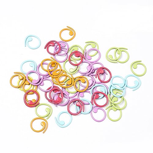 30 Stück Stricken Häkeln Marker Farbe Gemischt Stichmarkierer Ring Strickwerkzeuge Häkeln Verriegelung Nähzubehör für DIY und Handarbeiten von QUUPY